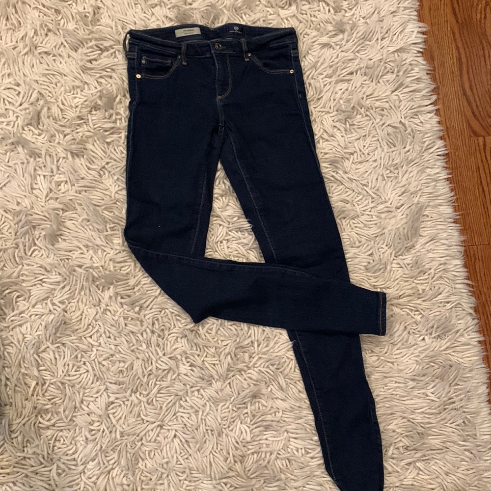 Womens AG skinny jeans - size 27r. Dark blue wash - super cute
